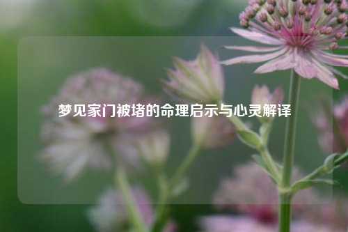 梦见家门被堵的命理启示与心灵解译